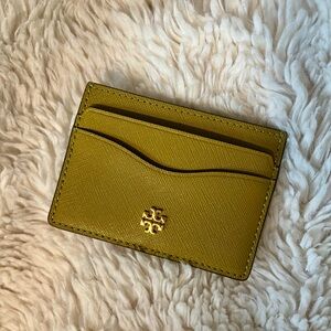 Tory Burch Chartreuse Card Holder